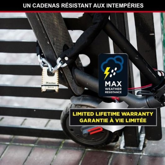 Candado De Combinación Programable Master Lock Excell M1177eurd, 4 Dígitos, Cuerpo De Latón Macizo 58 Mm, Grillete Oculto De Aleación De Boro, Resistente Al Agua Y Alto Corte