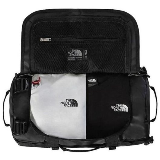 The North Face Base Camp Duffel Xs 31l Negro, Bolsa De Deporte 1000d Poliéster Reciclado Con Recubrimiento Pvc Sin Ftalatos, Convertible A Mochila, Asas Acolchadas Y Correas De Compresión