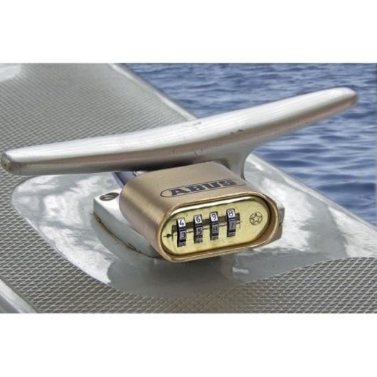 Candado Abus Nautilus 180IB/50 Combinazione 4 Cifre Ottone Inox