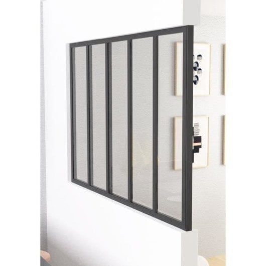 Poteau de terminaison Optimum Aluminium Noir Mat Satiné 108 cm