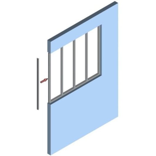 Poteau de terminaison Optimum Aluminium Noir Mat Satiné 108 cm