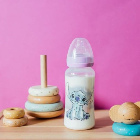 Thermobaby Lilo & Stitch Biberón Anticólico 360 Ml Con Tetina De Silicona Sin Bpa, Tetina De Flujo Variable, Lavable En Lavavajillas (en 14350)