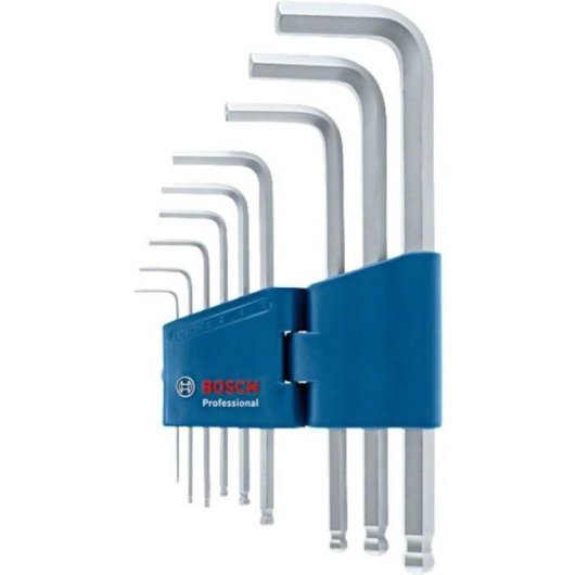 Bosch Professional Set De Llaves Allen Acodadas Hexagonales 9 Piezas Con Soporte Plegable