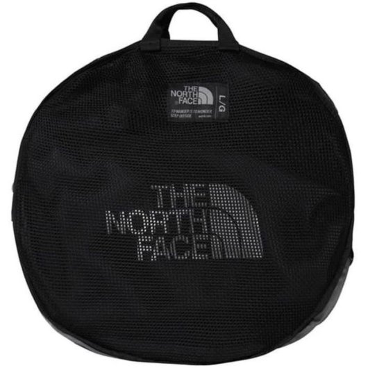 The North Face Base Camp Duffel L 95 L Negro, Bolsa De Viaje Y Deporte Convertible Con Correas Desmontables Y Ajustables, Apertura U Y Base Reforzada