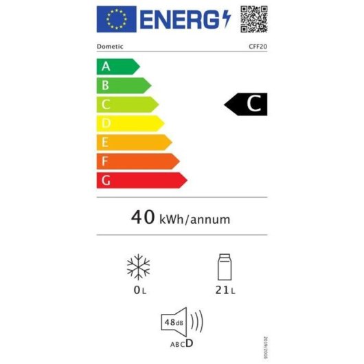 Dometic Cff20 Nevera Eléctrica Portátil Con Compresor 21 L, 12/24 V Y 230 V, De +20 °c A -18 °c, Panel Táctil Digital, Luz Led Interior