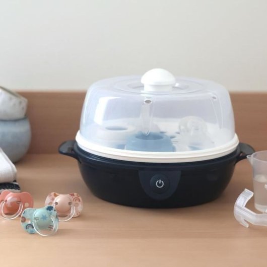 Beaba Stéril Express Evolutif 2 En 1 Esterilizador Eléctrico De Vapor, Ciclo 6 Min, Azul Noche, 150 Ml, 2 Modos Maxi Y Mini, Incluye Dosificador Y Pinzas