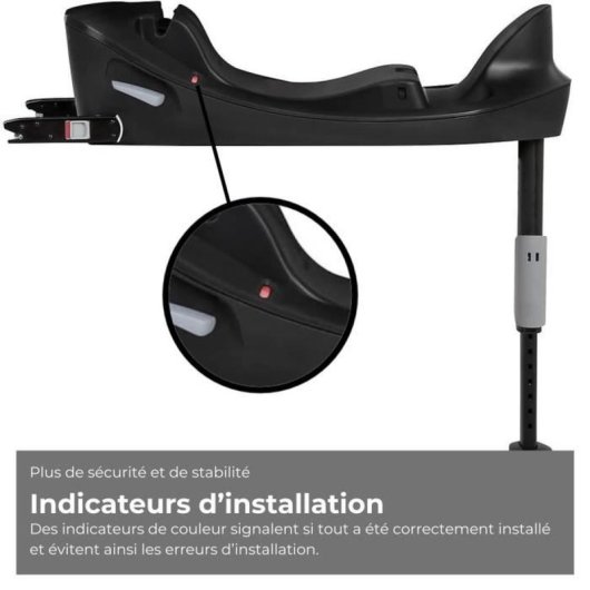 Cybex Base One Isofix Para Aton B2 I-size Y Aton S2 I-size - Base Isofix Ultracompacta, Indicadores Rojo/verde Y Pata De Apoyo Regulable - Negro