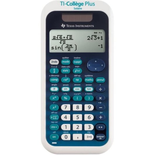 Calculatrice Texas Instruments TI-Collège Plus Solaire Écran 5 Lignes Français