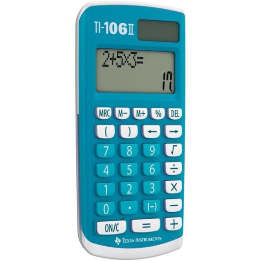 Calcolatrice Texas Instruments TI-106 II Blu 2 Linee Solare/Batteria