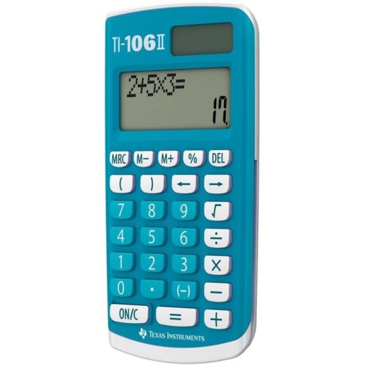 Calcolatrice Texas Instruments TI-106 II Blu 2 Linee Solare/Batteria
