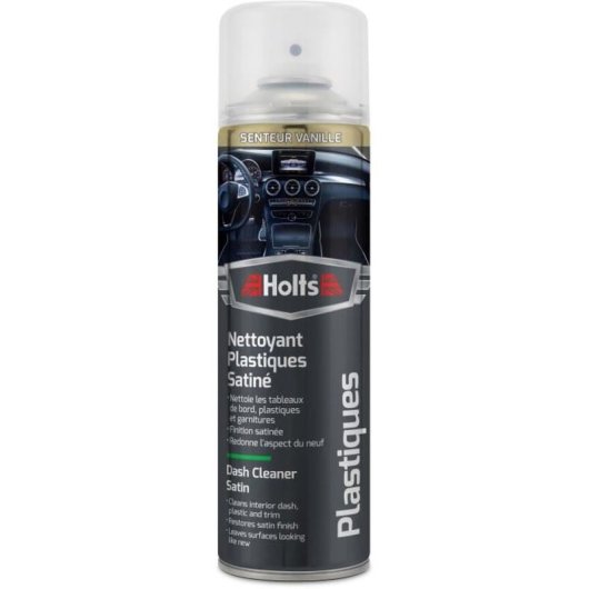 Holts Limpiador Plásticos Acabado Satinado Vainilla En Spray 500 Ml Para Salpicaderos Y Molduras