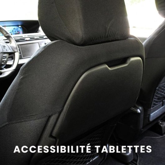 Kit Fundas Asiento Xlc/xl Cover Universal 5 Piezas Negro Con Acolchado Gris, Airbag E Isofix Compatible Para Monovolúmenes