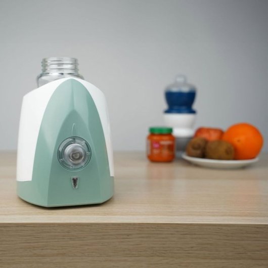 Thermobaby Calentador Eléctrico De Biberones Compacto 230v Verde Salvia, Carga Superior, Baño María, Temporizador 0-6 E Indicador