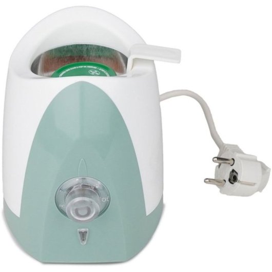 Thermobaby Calentador Eléctrico De Biberones Compacto 230v Verde Salvia, Carga Superior, Baño María, Temporizador 0-6 E Indicador