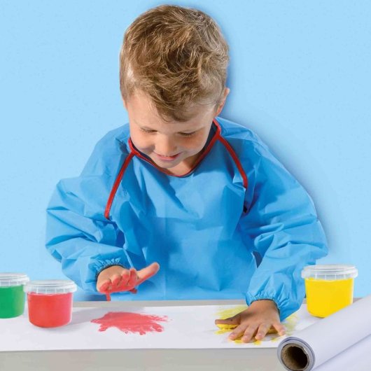 Ses Creative My First Kit De Pintura De Dedos Con Delantal, 4 Colores Lavables Y Hoja De Papel Enrollable, Desde 24 Meses, Unisex