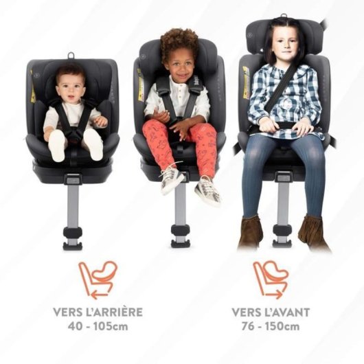 Babyauto Aitana Gris Antracita Silla De Coche I-size 0-36 Kg Con Isofix Y Giro 360°