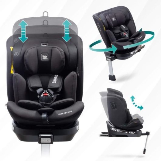 Babyauto Aitana Gris Antracita Silla De Coche I-size 0-36 Kg Con Isofix Y Giro 360°