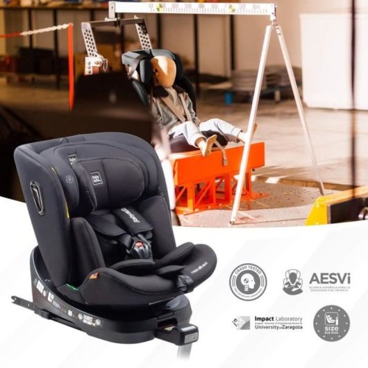 Babyauto Aitana Gris Antracita Silla De Coche I-size 0-36 Kg Con Isofix Y Giro 360°