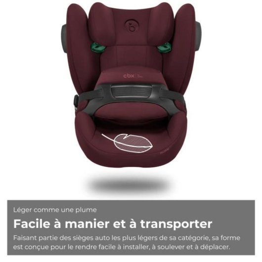 Cybex Pallas B3 I-size Silla De Coche Convertible Con Escudo De Impacto, Rumba Red, Isofix, Protección L.s.p. Plus Y Respaldo Reclinable, Para 76–150 Cm (grupo 1/2/3)