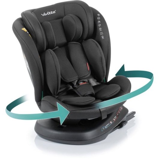Babyauto Sigma Ifix Vivitta Silla Coche Rotativa 360° Isofix I-size 40–150 Cm (0–36 Kg) Arnés 5 Puntos, 13 Alturas Y 4+1 Reclinado