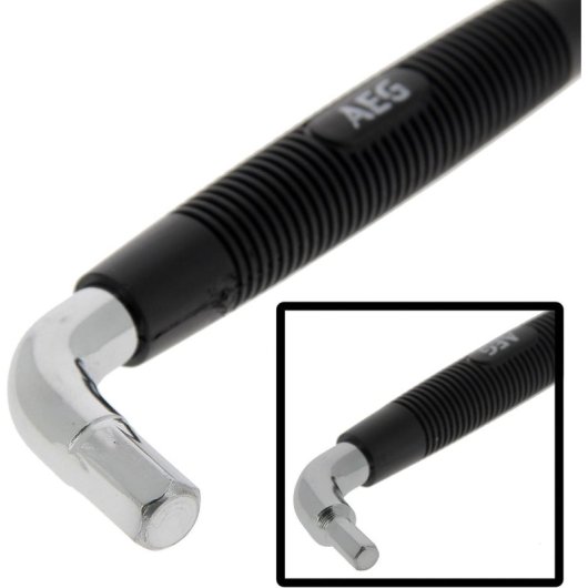 Llave De Vaciado Doble Hexagonal Aeg 8-12 Mm Con Mango Ergonómico Antideslizante De Goma Y Puntas De Acero Cromado Reforzado