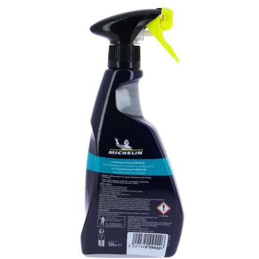 Michelin Expert Spray Quitainsectos Y Limpieza Exterior 500 Ml, Elimina Insectos, Excrementos De Aves, Alquitrán Y Suciedad De La Carretera En Carrocería, Parachoques, Espejos Y Ventanas