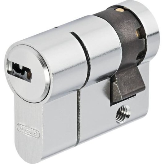 Abus D66psn H-box Demi-cilindro Europeo 10/40 Pre-snap Nivel 6 En Níquel, Protección Antiextracción, 5 Llaves Reversibles, 6 Pines, Para Interior