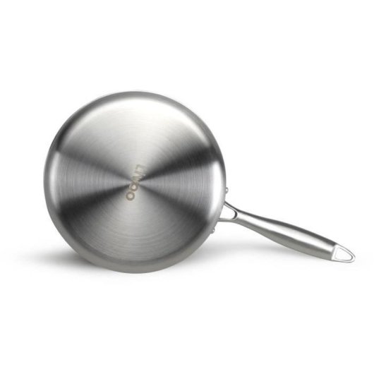 Livoo Mep161 Cazoleta 20 Cm De Acero Inoxidable Triply, 3 Capas 18/10 + Aluminio + 403, Asas Remachadas Resistentes Al Calor, Marcas Interiores Y Compatible Con Inducción