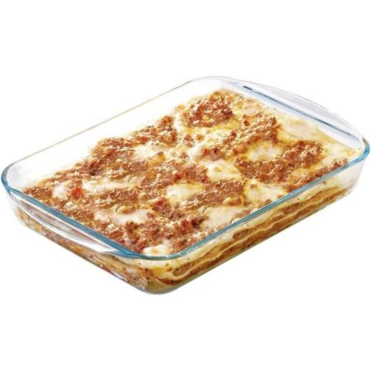 Pyrex Fuente De Lasaña De Vidrio Borosilicato 34 X 23 Cm, Transparente, Apta Horno/microondas/congelador/lavavajillas, Resistente A Choques Térmicos Y Rayaduras, 2,7 L