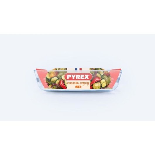 Pyrex Fuente De Lasaña De Vidrio Borosilicato 34 X 23 Cm, Transparente, Apta Horno/microondas/congelador/lavavajillas, Resistente A Choques Térmicos Y Rayaduras, 2,7 L