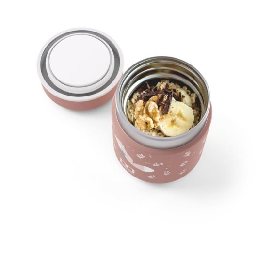 Monbento Mb Capsule Fox Canelle 280 Ml Fiambrera Isotérmica Acero Inox 18/8 Tapa Hermética De Rosca Sin Bpa Apt. Microondas