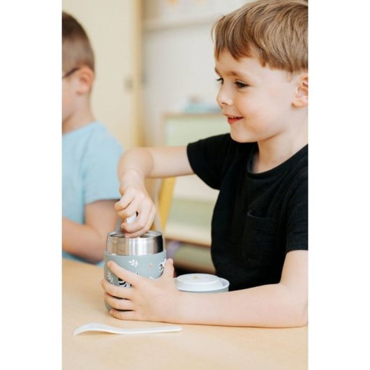 Monbento Mb Capsule Fox Canelle 280 Ml Fiambrera Isotérmica Acero Inox 18/8 Tapa Hermética De Rosca Sin Bpa Apt. Microondas