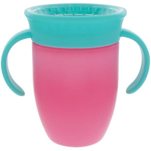 Nuby Vaso De Entrenamiento 360° Antifugas Sin Derrames Pack De 2, 210 Ml, Con Asas Ergonómicas, Apto Desde 6 Meses, Multicolor
