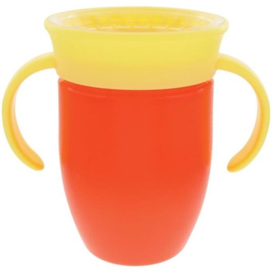 Nuby Vaso De Entrenamiento 360° Antifugas Sin Derrames Pack De 2, 210 Ml, Con Asas Ergonómicas, Apto Desde 6 Meses, Multicolor