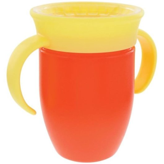 Nuby Vaso De Entrenamiento 360° Antifugas Sin Derrames Pack De 2, 210 Ml, Con Asas Ergonómicas, Apto Desde 6 Meses, Multicolor