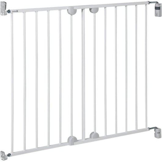 Safety 1st Wall-fix Extending Barrera De Seguridad Metálica De Fijación A Pared 62–102 Cm Blanca, Portillón Para Puertas Y Escaleras, Apertura De Una Mano En 1930:2011