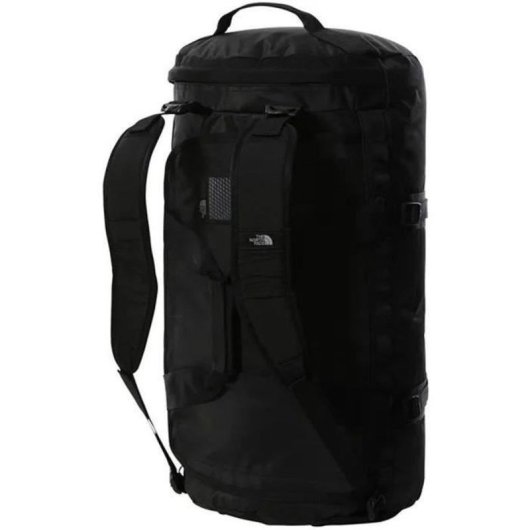 The North Face Base Camp Duffel M 71l Negro/blanco, Bolsa De Viaje Y Multisport Con Poliéster Reciclado 1000d Y Asas Acolchadas, Correas De Compresión Y Compartimento Separado