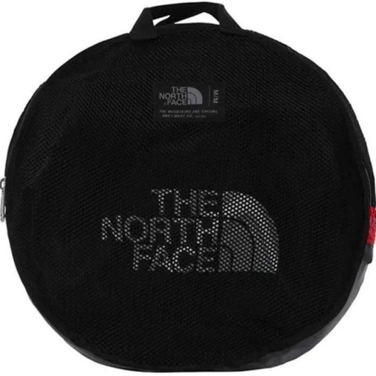The North Face Base Camp Duffel M 71l Negro/blanco, Bolsa De Viaje Y Multisport Con Poliéster Reciclado 1000d Y Asas Acolchadas, Correas De Compresión Y Compartimento Separado