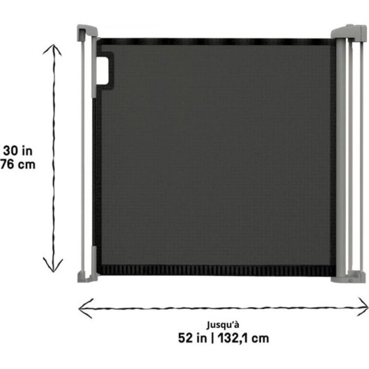 Barrière de Sécurité Ingenuity Thruway 52w Rétractable Auto-Fermeture 132 cm Noir