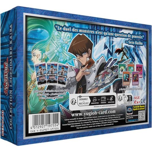 Konami Yu-gi-oh! Collection Légendaire Kaiba – Caja Collector Francesa Con 100 Cartas Brillantes, 3 Mega Packs Y Tapete Plegable