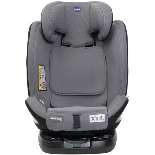 Chicco Unico Evo Silla Coche Convertible I-size 360° 40-150 Cm Gris/negro Con Isofix Y Top Tether, 5 Reclinaciones Y Reductor Recién Nacido