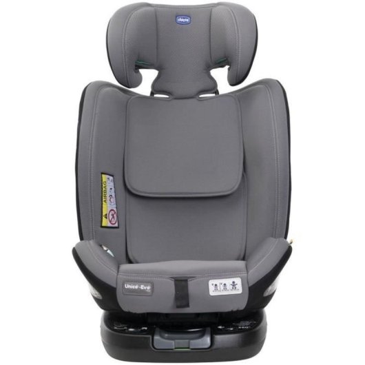Chicco Unico Evo Silla Coche Convertible I-size 360° 40-150 Cm Gris/negro Con Isofix Y Top Tether, 5 Reclinaciones Y Reductor Recién Nacido