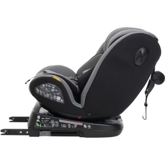 Chicco Unico Evo Silla Coche Convertible I-size 360° 40-150 Cm Gris/negro Con Isofix Y Top Tether, 5 Reclinaciones Y Reductor Recién Nacido