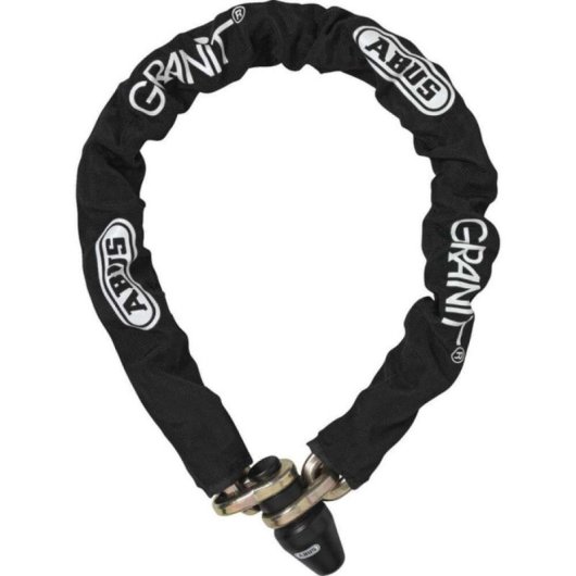 Abus Granit 1480/180 Candado De Cadena Para Moto 14 Mm, Cilindro Xplus Y Funda Textil Protectora, Cierre Directo, Nivel De Seguridad 6, 2 Llaves, 180 Cm
