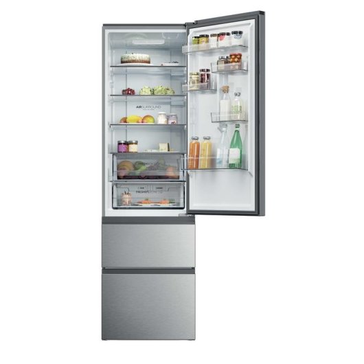 Frigorifero Combi Haier HTR3620ENMG Total No Frost 205cm 414L E Argento