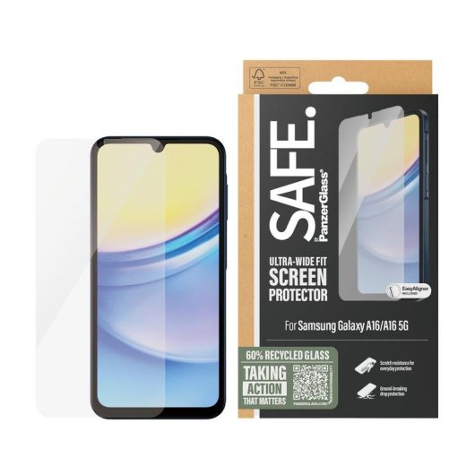 Protector de pantalla PanzerGlass SAFE Samsung Galaxy A16 | A16 5G Ultra-Wide Fit