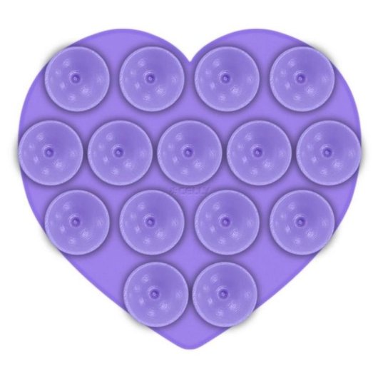 Soporte con ventosa Celly FIXHEART Violeta Silicona Universal