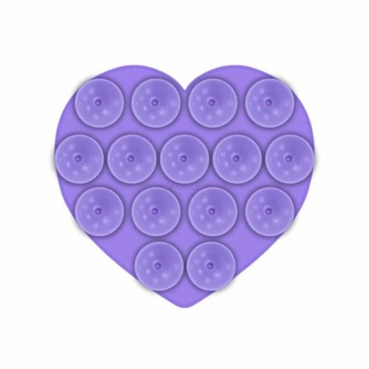 Soporte con ventosa Celly FIXHEART Violeta Silicona Universal