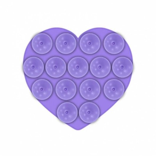 Soporte con ventosa Celly FIXHEART Violeta Silicona Universal