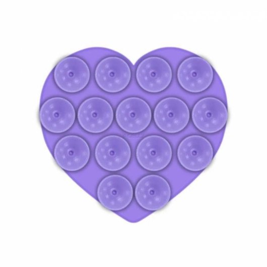 Soporte con ventosa Celly FIXHEART Violeta Silicona Universal